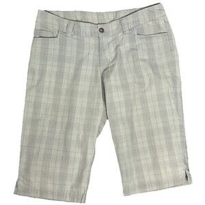 Patagonia Women 12 Plaid‎ Bermuda Chino Shorts Organic Cotton Outdoor Hiking